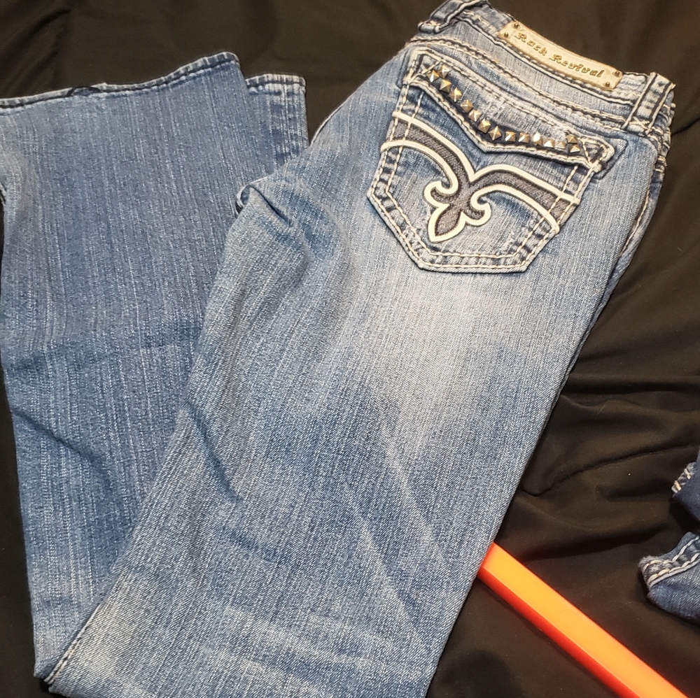 Rock revival size 30 liberty boot leg jeans